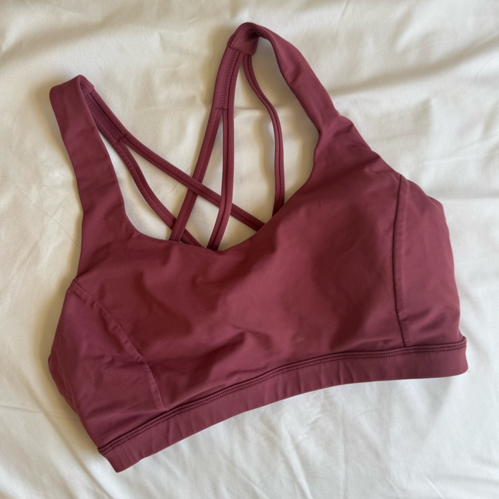 Women’s Strappy Sports Bra - Burgundy